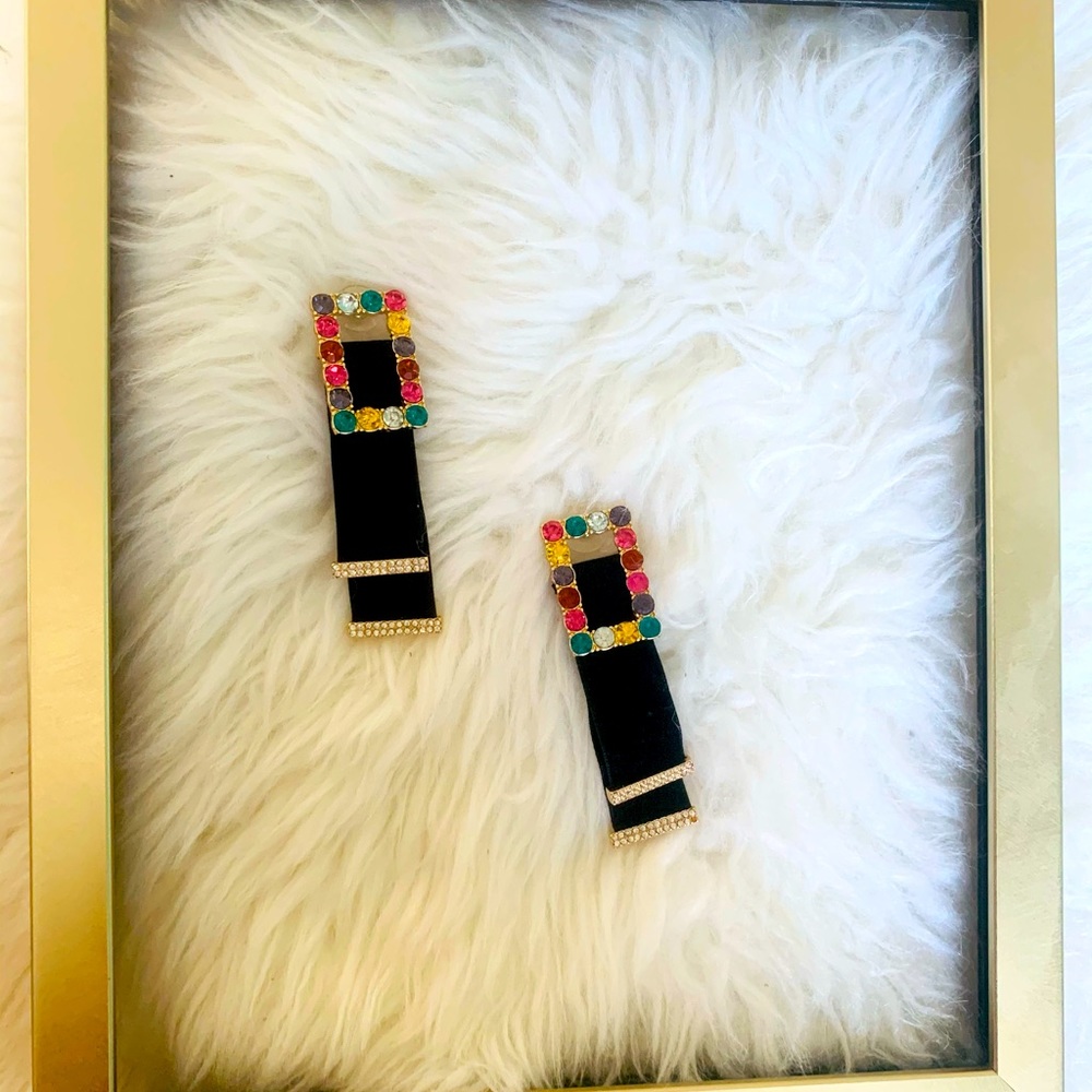 Rainbow Velvet Earrings